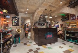 Interior shot of front area of Cekcik shop in Valletta