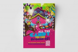 Dylan's House of Candy advert design