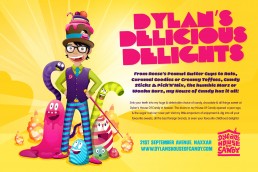 Advert design for Dylan's House of Candy