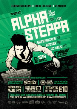 Bass Culture featuring Alpha Steppa poster design