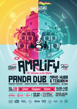 Amplify featuring Panda Dub, Mayd Hubb & Tiburk poster design