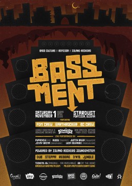 Bassment poster design for Bass Culture