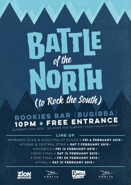 Battle of the North to Rock the South poster design