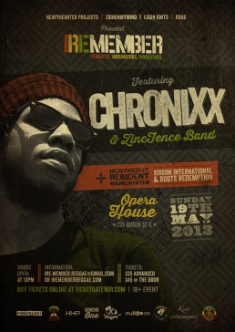 Iremember reggae event, Chronix and Zincfence band Toronto Canada