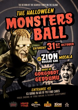 Halloween Monsters Ball poster design for Zion