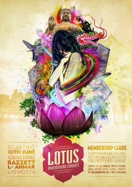 Lotus underground sundays poster design
