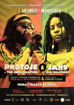 Iremember reggae event, Protoje & Jah9 in Toronto Canada