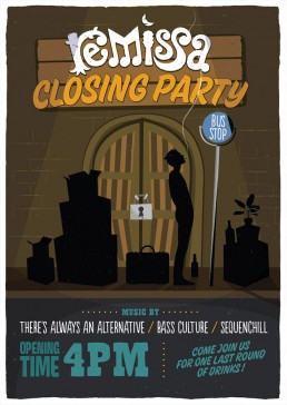 Remissa closing party poster design