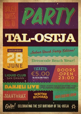 Party tal-Ostja poster design