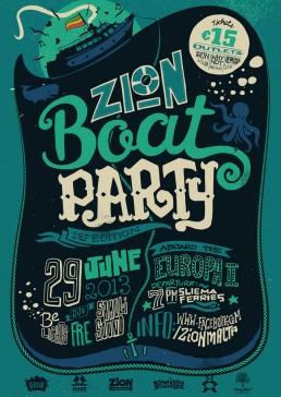 Zion Boat Party poster design