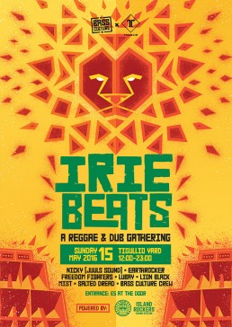Irie Beats poster design for Bass Culture