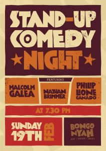 Bongo Nyah stand up comedy night poster design