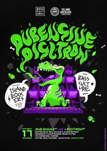 Poster design for Dub Engine & Digitron by Bass Culture Malta