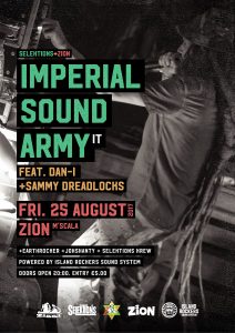 Poster design for Imperial Sound Army at Zion, Malta