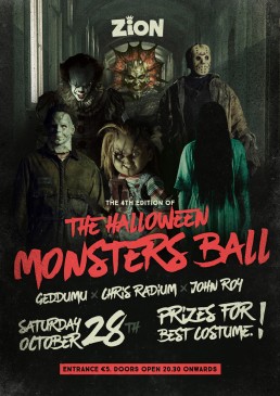 Poster design for Zion's Halloween Monster Ball