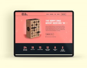 Website design for the Hoppy Xmas craft beer advent beer box 2019