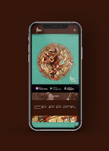 Website design viewed on iphone x for Tribali