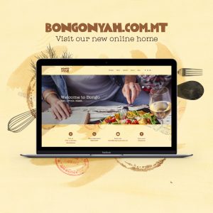 Bongo Nyah Marsascala website design mockup