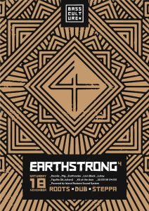 Poster design for Earthstrong 4 by Bass Culture Malta