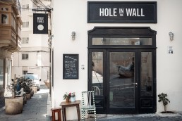 Exterior shot of Hole in the Wall bar