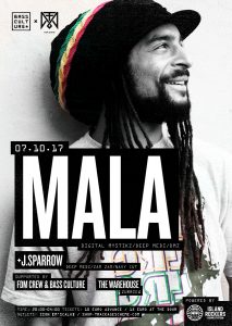 Poster design for Mala and J.Sparrow by Bass Culture Malta & FDM Crew