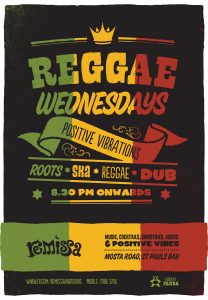 Poster design for reggae Wednesdays at Remissa