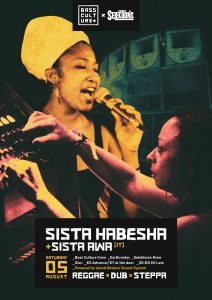 Poster design for Sista Habesha & Sista Awa by Bass Culture Malta